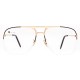 Lunettes vintage Hipster pervers 90's acier doré USA