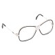 Lunettes Cazal Vintage blanches et noires Hip Hop femme - verres transparents