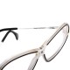 Lunettes Cazal Vintage blanches et noires Hip Hop femme - verres transparents