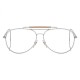 Lunettes vinage aviator acier branches cordées années 70 XXL