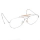 Lunettes vintage aviator acier branches cordées années 70 XXL