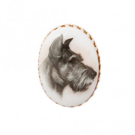 Broche vintage Chien kitsch 70's