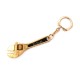 Porte clés ancien clé à molette dorée 60's