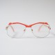 Lunettes Cazal vintage originales Blanches et Rouges Femme - Années 70