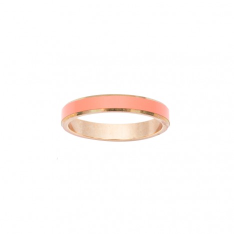 Bague vintage corail et dorée T58