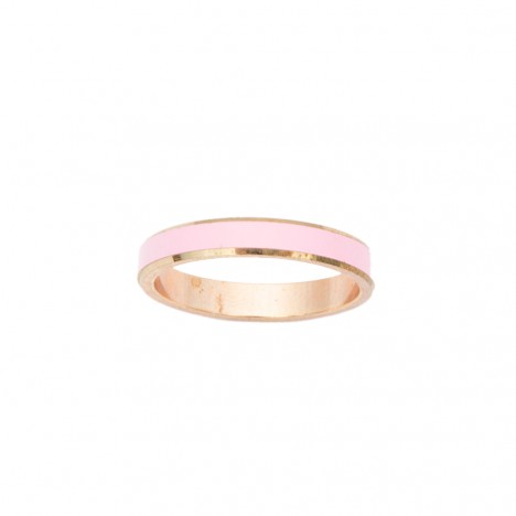 Bague vintage rose et dorée 80's - T52