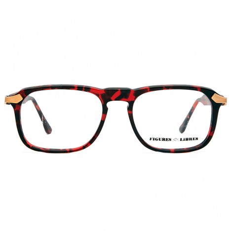 Lunettes vintage turtoise rouge Figures libres 90’s