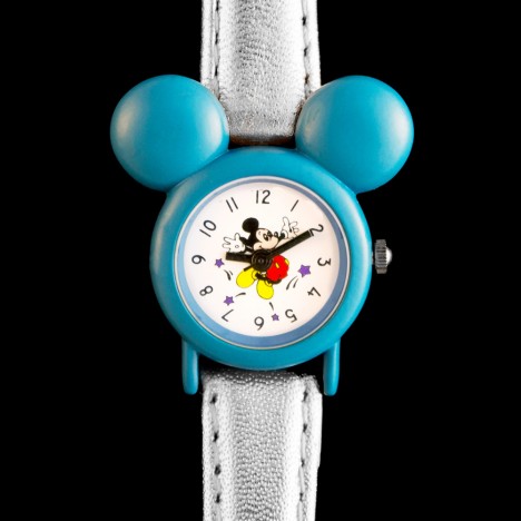 Petite montre Mickey bleue et grise 80's