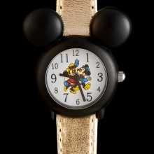 Montre Mickey et Minnie noir et grise