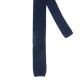 Cravate vintage en laine tricotée bleue Navy - Italie 70's