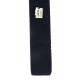 Cravate très fine vintage en laine noire 70's