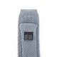 Cravate fine tricotée en laine grise 70's