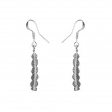 Boucles d'oreilles indiennes plume argent USA