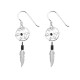 Petites boucles d'oreilles Dreamcatcher en argent et perles noir