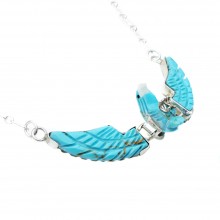 Collier aigle amérindien turquoise et argent USA