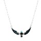 Collier aigle Navajo Onyx et argent USA