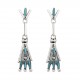 Boucles d'oreilles argent et turquoise totem navajo