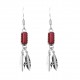 Boucles d'oreilles Navajo Jaspe rouge et argent USA