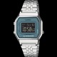 Casio LA680WEA-2BEF - Montre casio vintage femme grise et bleue