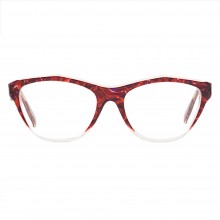 Lunettes vintage translucide et texturé rouge 90’s Made in France