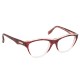 Lunettes vintage translucide et texturé rouge 90’s Made in France