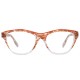 Lunettes vintage translucide et texturé marron 90’s Made in France