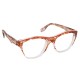 Lunettes vintage translucide et texturé marron 90’s Made in France