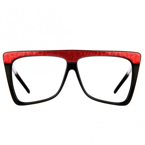 Lunettes vintage oversize noires et rouges Regency USA