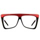 Lunettes vintage oversize noires et rouges Regency USA