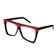 Lunettes vintage oversize noires et rouges Regency USA