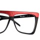 Lunettes vintage oversize noires et rouges Regency USA