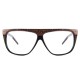 Lunettes vintage oversize acétate noir et bronze made in USA