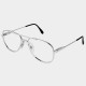 Lunettes vintage aviator acier gris Bourgeois France 90's