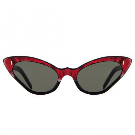 Lunettes cat's eyes vintage rouges et noires France 50's