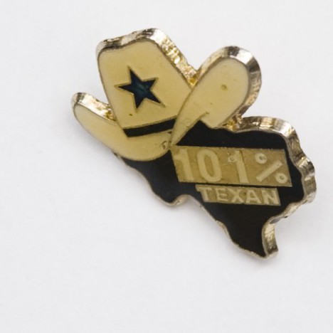 Pin's vintage USA - 101% Texan Cowboy Texas