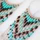 Boucles d'oreilles amerindiennes perles turquoise