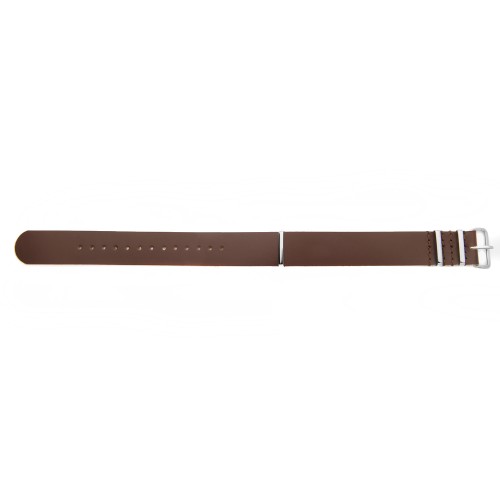 Bracelet De Montre En Cuir Véritable Marron - Largeur 20mm, Occasion