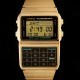 Montre Casio calculatrice vintage dorée - Casio DBC-610GA-1DF data bank