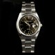 Montre rétro Halei style explorer jour et date unisexe - bracelet inox et cadran noir