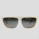 Lunettes de soleil Vintage Polaroid blanches et jaunes neuves de stock ancien - Lunettes vintage homme et femme