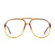Lunettes Carrera Vintage miel neuves, stock des années 80 - Type Aviator verres transparents - Taille Mixte 