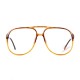 Lunettes Carrera Vintage miel neuves, stock des années 80 - Type Aviator verres transparents - Taille Mixte 