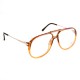 Lunettes Carrera Vintage miel neuves, stock des années 80 - Type Aviator verres transparents - Taille Mixte 