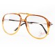 Lunettes Carrera Vintage miel neuves, stock des années 80 - Type Aviator verres transparents - Taille Mixte 