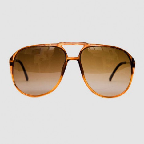 Lunettes Carrera Vintage de soleil couleur miel neuves, stock des années 80 - Type Aviator verres fumés 