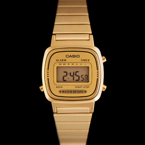 Casio LA670WEGA 9EF Montre casio vintage dor e femmes cadran dor e Color Block