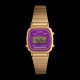 Casio LA670WEGA-6EF - Montre casio vintage dorée et violette pour femme Color Block 