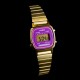 Casio LA670WEGA-6EF - ontre casio vintage dorée et violette pour femme Color Block 