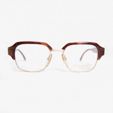 Lunettes Christian Dior vintage marrons style Clubmaster pour hommes des années 70/80