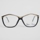 Lunettes vintage Paloma Picasso noires et dorées, verres transparents, modèle d'expo, années 80 - Lunettes vintage femme